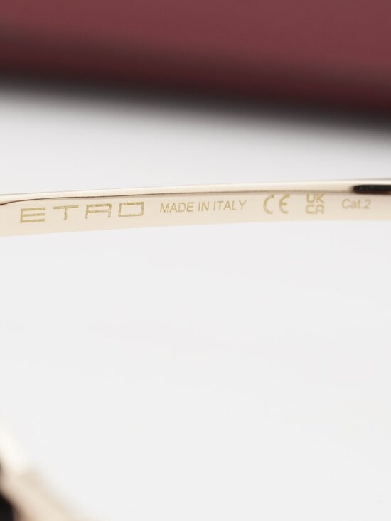 ETRO 0035/S 0000 W9 Cat Eye Sunglasses - Gold / Red main image 7